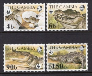 Gambia 1984 WWF Abuko Nature Reserve Crocodiles Set MNH #515-18 - Bild 1 von 1