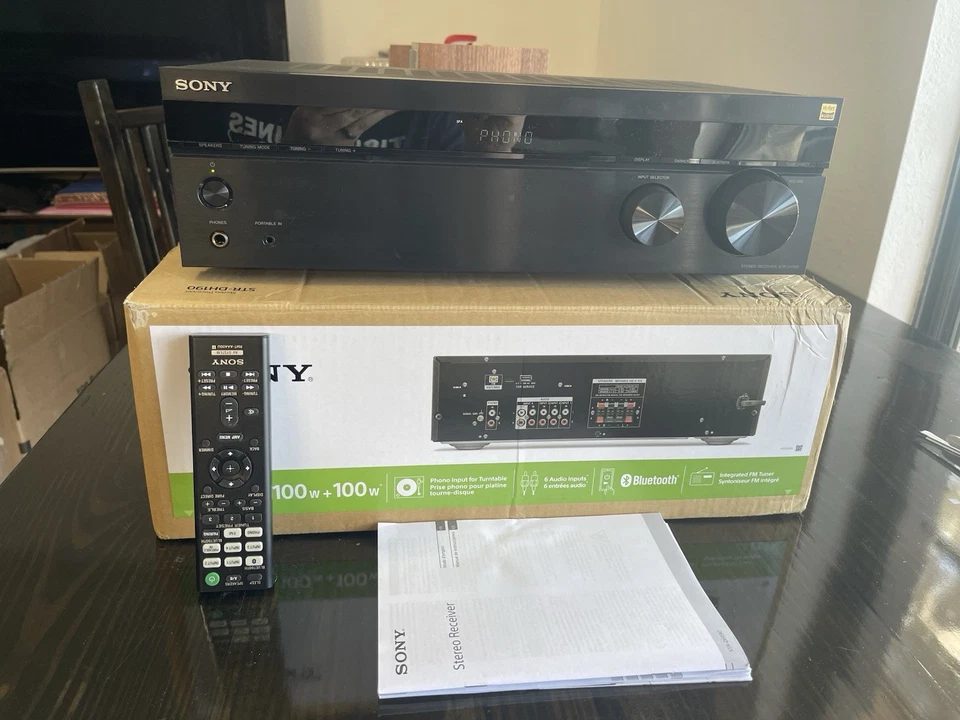 Sony 2-Channel Stereo Receiver with Bluetooth Phono & Aux Input - STR-DH190 - Image 1 of 4