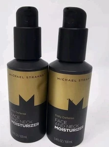 TWO Men’s Michael Strahan Daily Defense Face and Neck Moisturizer 3.4oz men - Picture 1 of 8