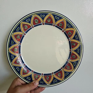 Pier 1 England Angleterre mosaic marrakesh dinner plate - Picture 1 of 7