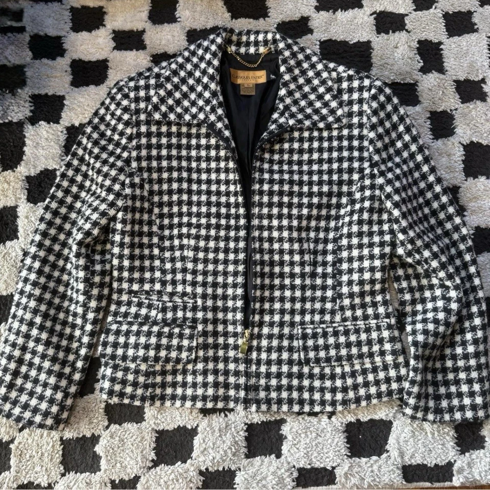 Chaqueta Blazer Vintage Classiques Entier Pata de Gallo Para Mujer Foto 1 de 4