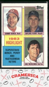 Johnny Bench / Gaylord Perry / Carl Yastrzemski 1984 Topps #6 Cincinnati Reds - Picture 1 of 2