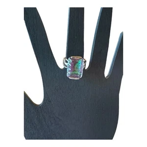 7.9g LUCAS LAMETH LUC 925 Sterling Silver Mystic & White Topaz Ring Size 7.5 - Picture 1 of 8