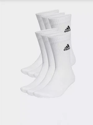 adidas Unisex Cushioned Sportswear Crew Socks - 6 Pack - White/black HT3453 - Image 1 of 4