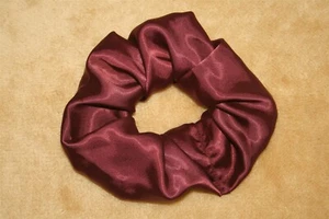 Scrunch-Ups HAIR SCRUNCHIES - Soft Shiny Medium Burgundy Scrunchie - Picture 1 of 1