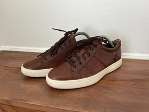Rockport Colle Tie Sneakers Tan Smooth Men Size US 9 Medium Great Used Condition - Picture 1 of 13