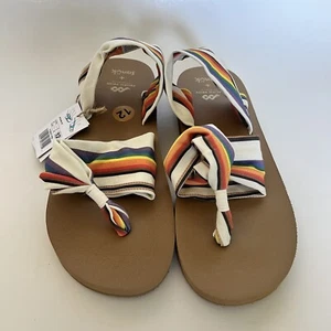 New Sanuk x Pacific Pride M Sling St Flip Flop Sandals Men’s Size 12 New RARE 45 - Picture 1 of 8