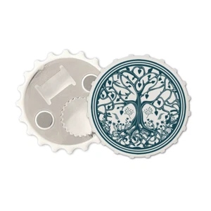 Tree of life Magnetic bottle cap opener fridge magnet gift circle - Picture 1 of 4