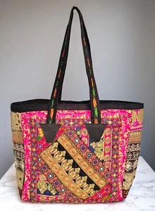 BANJARA HANDMADE KUCHI ETHNIC EMBROIDERY TRIBAL TASSEL BOHO SHOULDER BAG - Picture 1 of 5
