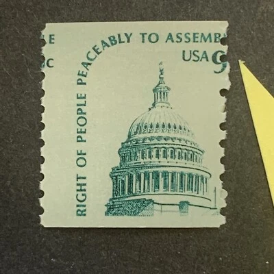 53514 US Stamp Scott #1590 9c Major Misperf 9,c Separation Errors MNHOG Gr. EFO - Image 1 of 2