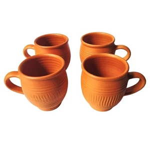Coffee Mug Mitti ke Cups Handmade Earthen Cup Set for Serving Coffee Milk Clay - Picture 1 of 5