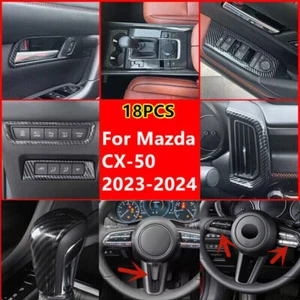 For Mazda CX-50 23-25 Carbon Fiber Interior Button Trim Kit Cover Accessories - Picture 1 of 9