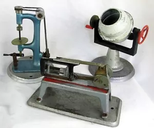GERMAN LIVE STEAM TOYS *DRILL PRESS, HACK SAW, CEMENT MIXER c.1950'S - Picture 1 of 7
