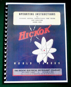 Hickok 605A Instruction Manual & Tube Charts