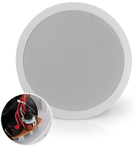 Ceiling and Wall Mount Speaker - 8” 2-Way 70V Audio Stereo Sound Subwoofer Sound - Picture 1 of 9