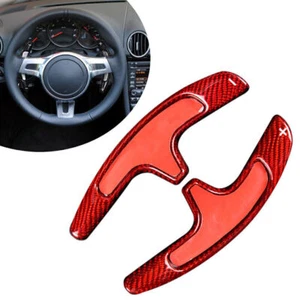 Steering Wheel Shift Paddle Extension for Porsche 911 Cayman 981 Carrera Red gk - Picture 1 of 8