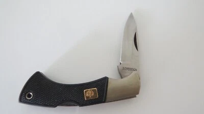 Sovereign Aristocrat Lockback Folding Pocket Knife Seki Japan Crown Crest Vtg. - Image 1 of 4