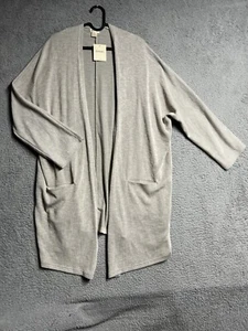 Donni New W/ Tags Ribbed Open Sandwash Cardigan Duster Kimono One Size Fits All - Picture 1 of 9