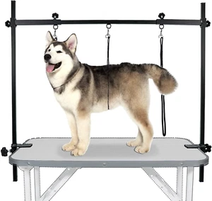 Brazo de aseo para perros en forma de H suministros para mascotas brazo de mesa de aseo para perros con 3 sogas y cl - Imagen 1 de 12