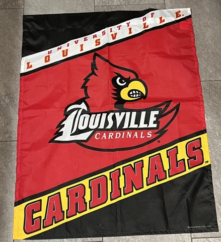 LOUISVILLE CARDINALS 28" X 28" BANNER FLAG WINCRAFT 👀🔥 Cover