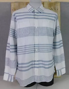 Travis Mathew Button Down Shirt Mens XL Long Sleeve Striped NWOT - Picture 1 of 4