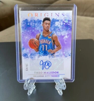 2020-21 Panini Origins Theo Maledon RC Rookie Auto Card #RA-MAL /49 - Image 1 of 2