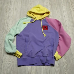 Felpa con cappuccio Teddy Fresh taglia XS color block toppa ricamata - Foto 1 di 7