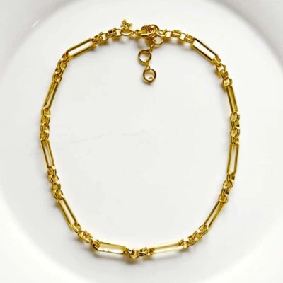 16" Jcrew Gold Plated Minimalist Chain Necklace Chic Women Party Holiday Jewelry - Image 1 of 4
