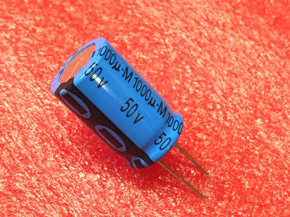 Lot x5 : condensateur 1000µF 1000uF 1000MF 1mF 50V condo radial philips 16x26mm