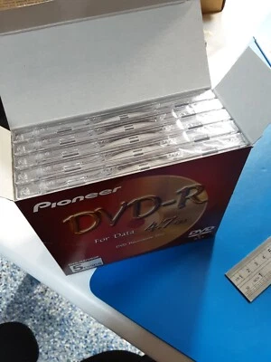 50 PIONEER DVD-R 2.0, Para Dados 4.7 GB DVD Disco Gravável DVS-R470SDF 10x5 Pacote - Imagem 1 de 4