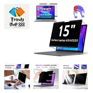 Magnetic Privacy Screen Surface Laptop 6/5/4/3/2/1 15 Inch, Removable Anti Bl... - Afbeelding 1 van 8