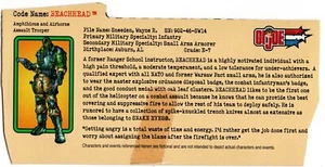Hasbro G.I. Joe Spy Troops File Card: BEACHHEAD Amphibious & Air Assault Trooper - Picture 1 of 1