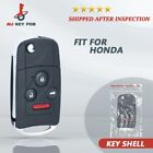 Modified Flip Remote Case For Honda Fit Crv Civic 2009 Insight Key Shell Fob 4B