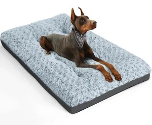 36x23 Zoll waschbares Hundebett flauschige Zwingerunterlage für große Hunde bis 60 Pfund - Bild 1 von 6