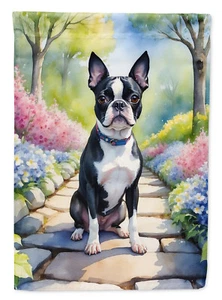Casa de lona Boston Terrier Spring Path Flag talla DAC6577CHF - Imagen 1 de 4