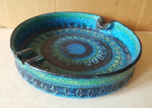 Fabulous Aldo Londi, Bitossi Rimini Blue, Large Italian  Ashtray 24.5 cm dia - Picture 1 of 14