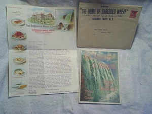 1914 SHREDDED WHEAT THE WONDERS OF NIAGARA FALLS BOOKLET + LETTER and ENVELOPE - Picture 1 of 9