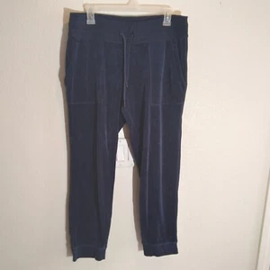Tommy Hilfiger Sport Navy Women's Velour Jogger Pants  Size Large - Picture 1 of 20
