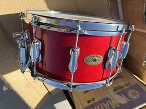 Slingerland HSS Lite Early 90s - Gloss Red 7X14 Snare drum 10 Lug NICE! - Picture 1 of 21