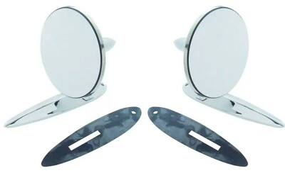 Chrome Exterior Mirror Set For 1955-1957 Chevrolet Bel Air 150 210 Nomad Del Ray - Image 1 of 4