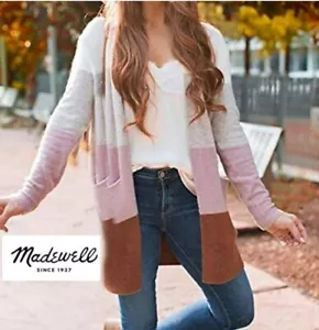 Madewell Merinowolle Pullover Strickjacke vorne offen Damen Größe M Taschen - Bild 1 von 12