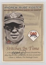 2001 Fleer Tradition Stitches in Time Rube Foster #20ST HOF