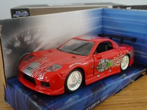 JADA FAST & FURIOUS MAZDA RX-7 WIDE BODY FD35 1993 RED CAR MODEL 98377 1:32 - Picture 1 of 4