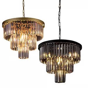 Lámpara colgante de techo con lámpara de cristal moderna E14 - Imagen 1 de 20