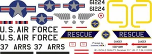 Decal 337 Bell UH-1F US Air Force 37. ARRS 61224 - Picture 1 of 2