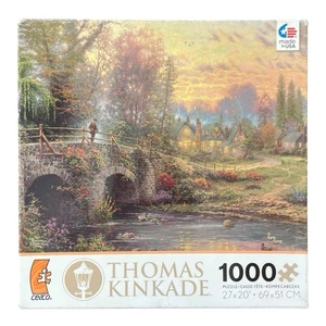 Rompecabezas de 1000 piezas Cobblestone Evening Thomas Kinkade de Ceaco - Imagen 1 de 4