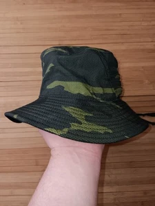 Adidas Climalite Camo Green Bucket Flex Fitted Hat Cap Adult Fits 7- 7 3/8 - Picture 1 of 4