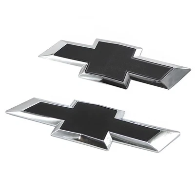 For Silverado 1500 2500HD 3500HD Black Front & Tailgate Bowtie Emblm Foto 1 de 4