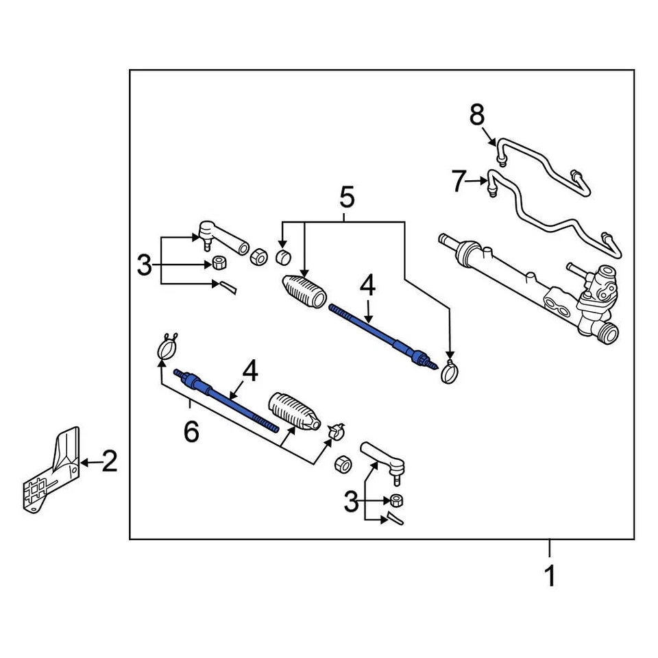 For Nissan Altima 2005-2006 Nissan D852015U26 Outer Steering Tie Rod End Foto 1 de 4