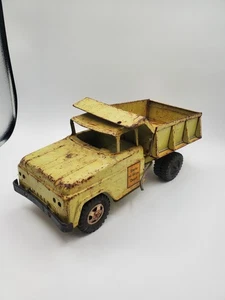 Vintage Pressed Steel Tonka Toys State Hi-Way Dept Dump Truck Euclid Green - Picture 1 of 13